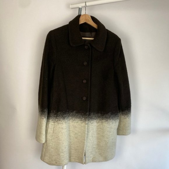 Zara Jackets & Blazers - Zara beige brown wool blend pea coat